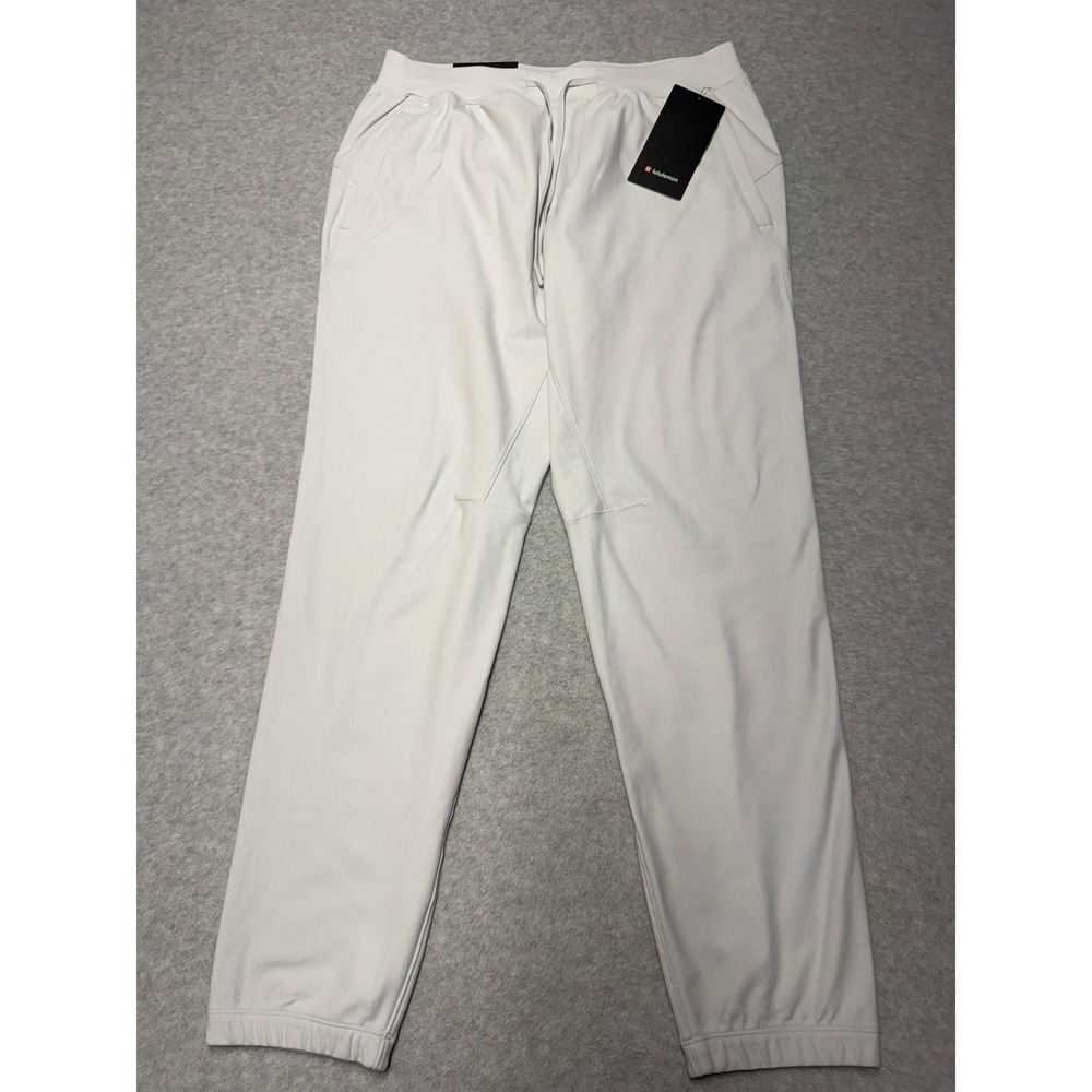 Lululemon Knit Warm-Up Jogger Pants Mens Large Gray Slim Tapered Stretch Tech